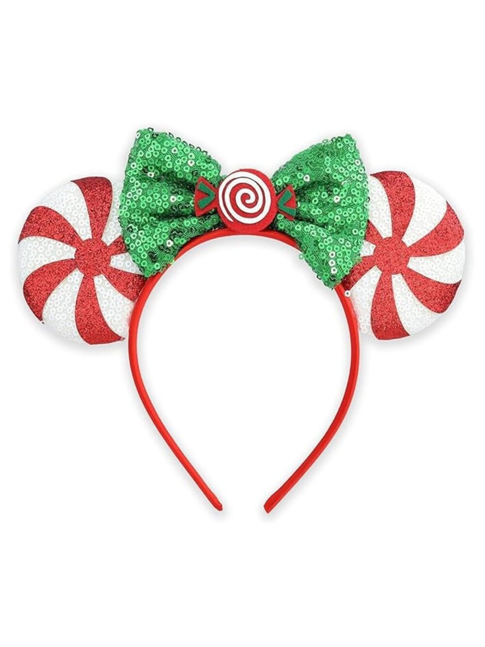Women Candy Sequin Polyester Shiny Bows Mickey Mouse Headband